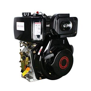 4 Stroke 9HP Diesel Engine, 406CC 2-5/6″ Shaft Length Forced Air Cooling Single Cylinder Diesel Engine, 7/16-20UFN-2B Diesel Engine for Small Agricultural Machinery